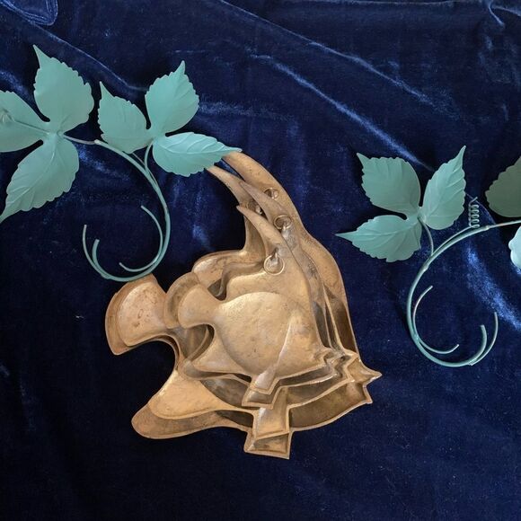 Vintage brass fish set made in India - Picture 11 of 11